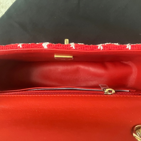 Chanel Mini Rectangle Flap Tweed Red & White Brand New! - Picture 14 of 15